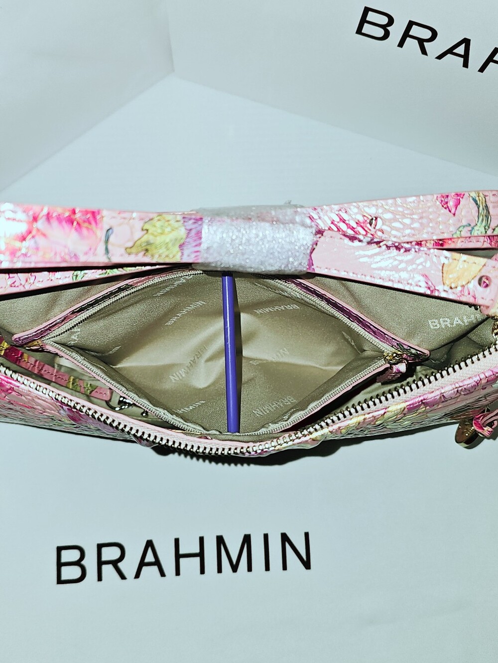 NWT Brahmin PERENNIAL Shayna w/Ady Wallet - Picture 9 of 15